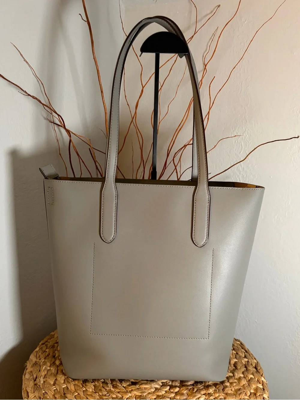 RALPH LAUREN LEATHER SHOULDER HANDBAG TOTE w/ TAG - Picture 5 of 8